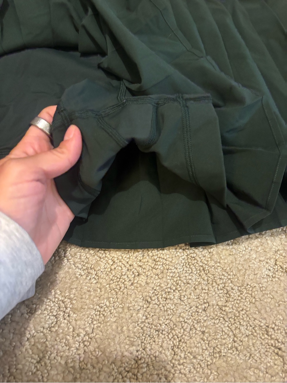 lululemon athletica Dark Green Pleated Athletic Skort - Picture 3 of 6
